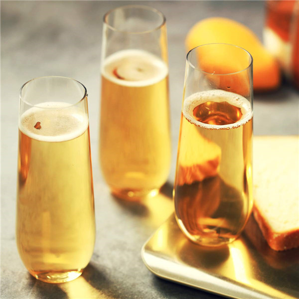 Charmlite Thickness Colored Champagne Flutes Stemless Champagne Glass 280ml Acrylic Flutes - 10 oz05