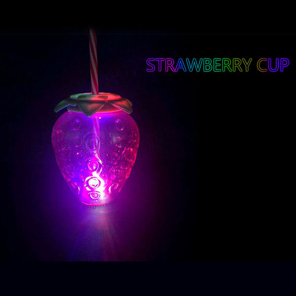 Charmlite Sparkle Plastic Strawberry Cup with LED Function 16oz06